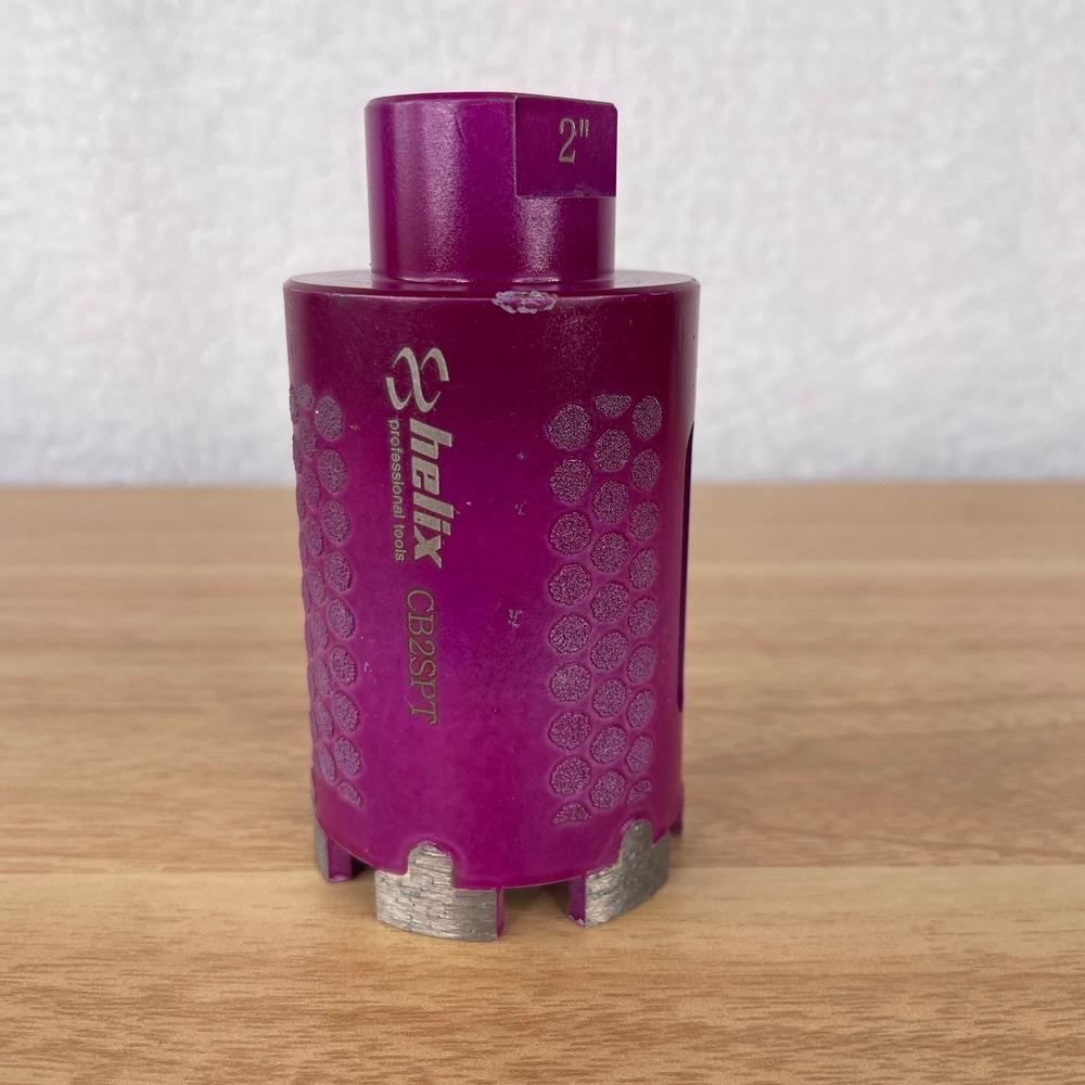 Helix Professional Tools CB2SPT 2 Inch T-Seg Dry Core Bit Purple Diamond Masonry